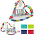 Car Track Pieces, Race Track Accessory Replacement Only, 32Pcs STEM Track Kit DIY Playset for Kids (Not Include Car)