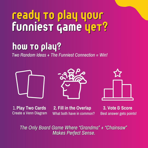 VENNS WITH BENEFITS 3+ Fun Board Game About Venn Diagrams for Players, Teens & Adults, Perfect for Friends & Family