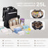 Backpack, Backpack VONAL Diaper Bag Lightweight Baby Diaper Bags, Travel Large Diaper Bag with Changing Station, Black