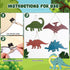 Kids(Vivid,14.17 8.27 Inches) Dinosaur Wall Decors Wooden Boys Dinosaur Nursery Playroom Baby Shower Wall Art Farmhouse