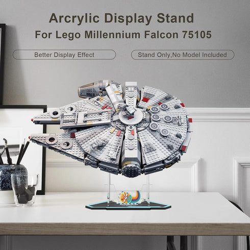 Acrylic Display Stand for Lego Star Wars Millennium Falcon 75257 Building Set (Stand Only, No Model)