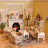 iLAND Miniature Dollhouse Accessories, Victorian Woven Rug 9.4” x 5.7” for 1/12 Scale Dolls (2pcs Time)