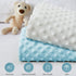 Homiest 2 Pack Changing Pad Cover, White + Light Blue Changing Table Sheets, Ultra Soft Fleece Minky Dot Fabric