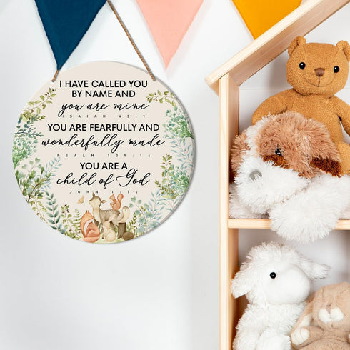 HSNBT Christian Nursery Wall Decor, Nursery Scripture Wall Decor for Newborn Baby Boy Girl Kids Bedroom Toddler Room