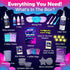 812, Set Original Stationery Galaxy Slime Kit for Kids Ages DIY Space Slime with Glow-in-The-Dark Stickers & Galactic