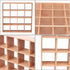 Yiphates 1: 12 16 Dollhouse Miniature Wooden Storage Rack Grid Shelves Doll House Wall Rack Bookshelf Display Dollhouse