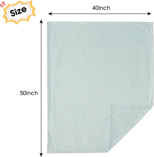 40x50 Inches david's kids Micro Fleece Minky Baby Blanket for Boys Girls Neutral with Double Layer and Soothing Raised
