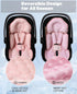 2-in-1 Infant Car Seat Insert, Reversible Baby Carseat Cushion for Newborns Toddlers Head & Body Support Pad