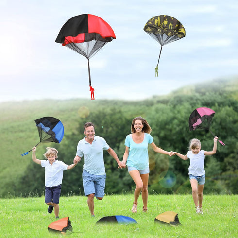 Army Parachute Toys for Kids, Tangle Free Flying Toys for Ages 4-8, Boys Party Favors
