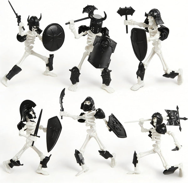 6 Pack T13 Action Figure Set, Skeleton Action Figure Mini Skeletons for