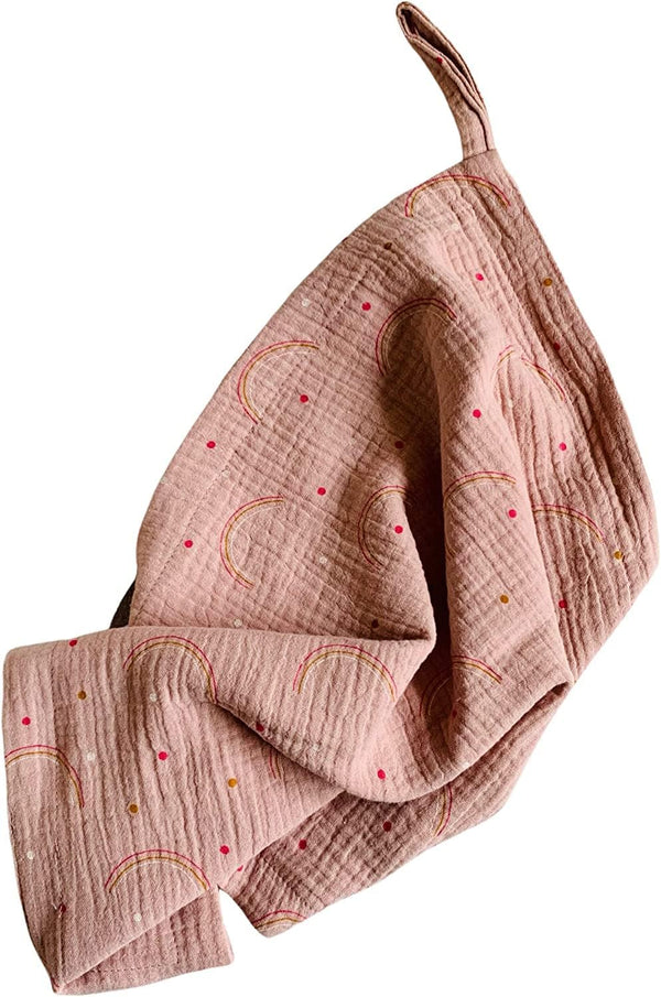 Leyl&Ari Organic Muslin Lovey Security Blanket | Pacifier Holder | Made in