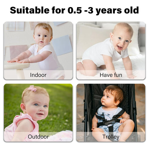 3 Baby Head Protector Helmet & Baby Knee Pads Pairs Toddler Protector Cap Soft Cotton Cushion, Adjustable Bump-Free