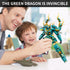 CSNRHG Set 8+ 704 Green Dargon Samurai mech Robot with Long Spear Model Building Blocks Toy Mythical Birthday for Age