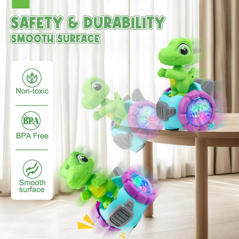 1-3, 3 2-4, 1-3 4 5 6 7 Dinosaur Robot Car Toy with Lights & Music, Toddler Toys Dinosaur Universal Cars, Toys for Year
