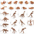 23PCS LC JoyCre Mini Dinosaur Bones and Dinosaur Fossil Skeleton - Plastic Dino Figure Bones for Kids Sandbox Toys