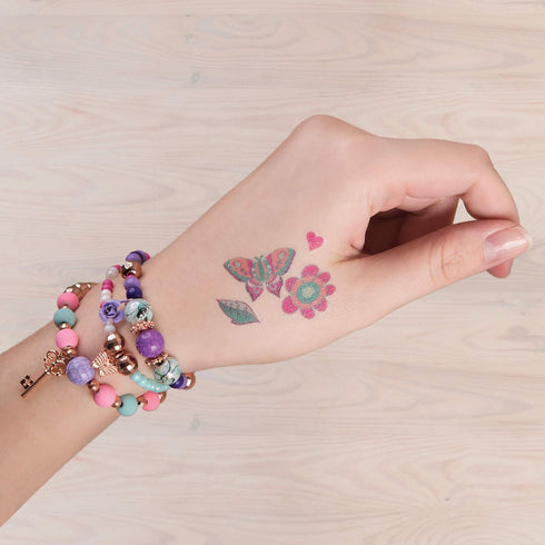 Make It Real: Bedazzled! Charm Bracelets Kit - Create 3 Unique Bracelets, 104 Pieces, DIY Jewelry Kit for Tweens & Girls