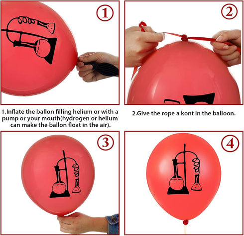 40 Pieces Science Party Balloons Decorations - Science Latex Balloons Birthday Party Decorations for Scientist Lab