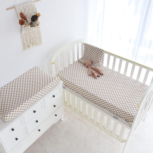 70% 30% 28in 52in LifeTree Crib Sheets for Baby Unisex - Muslin Fitted Crib Sheets Toddler Bed Sheet, Viscose from