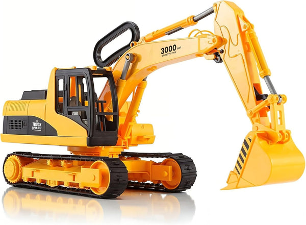 Liberty Imports 15" Oversized Construction Truck Toys for Kids 1:22 Scale Friction