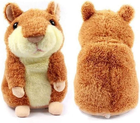 Talking Hamster - Interactive Stuffed Plush Animal Toy with Cute Sound Effects, Best Buddy for Kids (Brown)