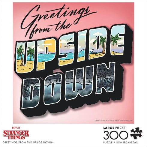 Buffalo Games - Stranger Things - Greetings from The Upside Down - 300 Piece Jigsaw Puzzle for Families Challenging Puzzle Perfect for Game Nights