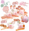 Wooden Tea Set for Little Girls, Pretend Play Tea Party Set Toy