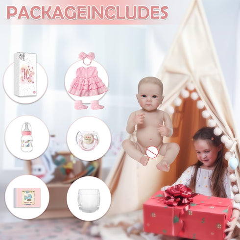 20 Inch Swimming 3+ KSBD Reborn Baby Dolls - Realistic Baby Doll Real Life Baby Dolls Lifelike Newborn Baby Doll Girl