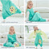 MICHLEY Toddler Sleeping Sack with Feet, Newborn Infant Sleeveless Sleeping Bag, 2-way Zipper, Green Octopus, 5-6T