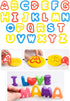 Set 69Pcs Letter Molds Tools for Kids Accessories, Rollers and Cutters, Numeral Various Plastic Animal Molds and Art