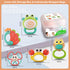 Baby Rattles Toys Set, Infant Grab N Shake Rattle, Sensory Teether, Music Learning Toy, Birthday Gifts for Newborns
