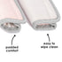 2 Pack Diono Soft Wraps Car Seat Straps, Shoulder Pads for Baby, Infant, Toddler, Reversible Soft Seat Belt Cushion
