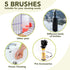 Vila 5-Pack Set, Reusable Straw Pipe Cleaner Brush Long Pipe Brush Cleaner Tool Kit, Nylon Cleaning Brush for Water