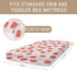 Selgkds 52''x28'' Summer Cute Strawberry Daisy Baby Crib Sheets for Boy Girl Red Strawberries Floral Soft Snug Fitted