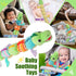 TLQSM 0-6 Tummy 3-12 Baby Sensory Green Dinosaur Plush Musical Rattle Toy with Rustling Sounds for Infant Months, Time