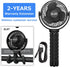 65Hrs 12600mAh Stroller Fan - Rechargeable, Timing Car Seat, Portable Clip On Battery Operated for Baby, Peloton