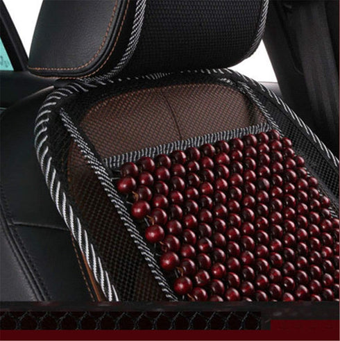 Wood Bead Car Seat Cover Cushion, Cooling & Breathing, Automotive Beaded Driver Seat Massager Cushion for Lower Back