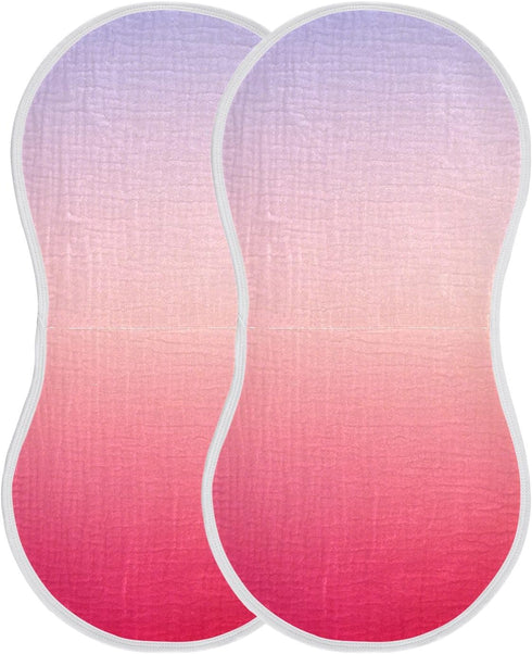 decor gift 4 Pack 22x11in Cotton Muslin Burp Cloth Soft and Absorbent? Red Gradient Modern Art Feed Cloth for Unisex