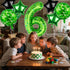 AXBMM 40 Inch 6 Set 6) Green Pixel Themed Number Balloon Foil Balloon for Girls & Boys Birthday Party Decorations
