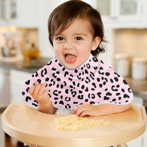 GOODOLD Set 2 Pack Leopard Print Pink Muslin Baby Burp Cloths - Super Absorbent and Soft Burping Rags - Cotton Burp