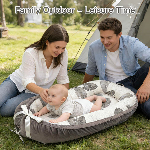 Meindoovm Infant Support Cushion | Organic Cotton Infant Support Cushion | Reversible, Adjustable & Portable Floor