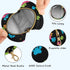 PYBUG Paw Print Round Pacifier Storage Case, Polyester & TPU Lined with Hook Buckle, Pacifier Container Box for Baby