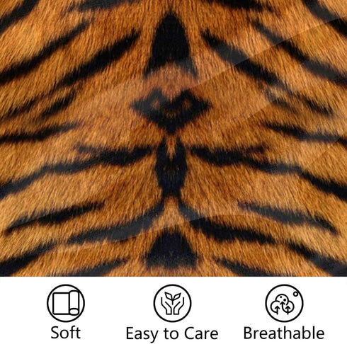 QsirBC Cozy 28x52 Inch Tiger Leather Leopard Print Crib Sheets for Boys, Girls Machine Washable Soft Microfiber Fitted