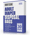 Mighty Clean Extra Large Adult Diaper Disposable Bags - 30 Bags |