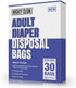 Mighty Clean Extra Large Adult Diaper Disposable Bags - 30 Bags |
