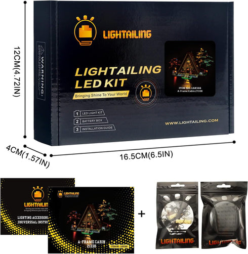 LIGHTAILING Light for Lego 21338 A-Frame Cabin - LED Lighting Kit Compatible with Lego Model Set
