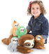 Tezituor Sloth Plush Toy Set of 5, Mommy Sloth Stuffed Animal with 4 Plush Sloth Babies, Gifts for Kids Age 3-9
