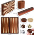 Syrace Backgammon Set 16" 2-Player Handcrafted Wooden - Large Board Game with Oversized Pieces - Classic Strategy Game