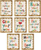 Good Manners 08x10 Inch Print Wall Cards - Nursery Wall Decor, Gender Neutral Kid's Art, Inspirational Artwork