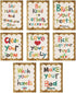 Good Manners 08x10 Inch Print Wall Cards - Nursery Wall Decor, Gender Neutral Kid's Art, Inspirational Artwork