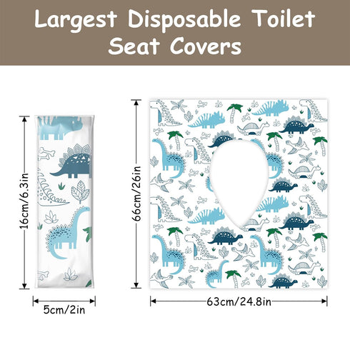 DEEKI (60pack Disposable Toilet Seat Covers for Kids & Adults,Protect from Public Toilets While Potty Training